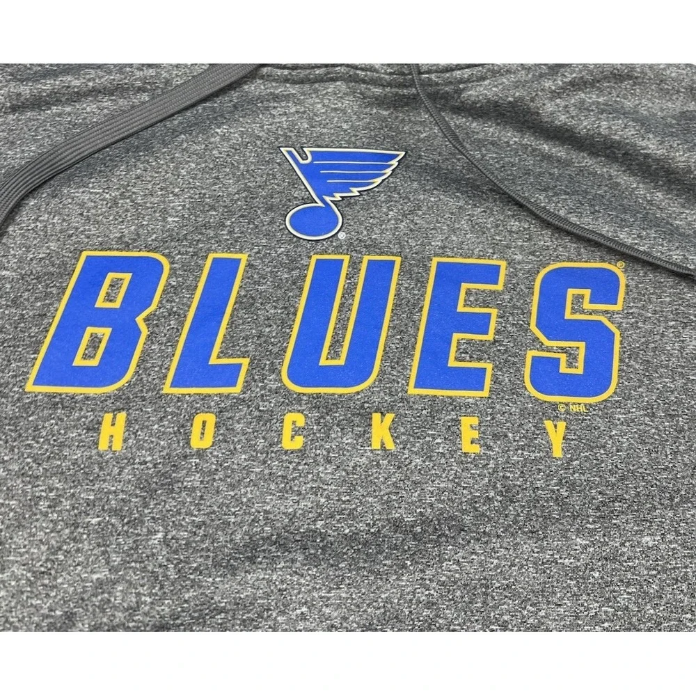 St Louis Blues Hoodie Gray Size Large Hockey Champion Brand